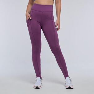 Calza Deportiva Lisa Tiro Alto Regular Mujer Wetland