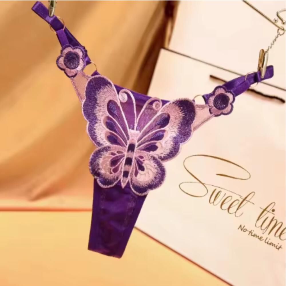 Colaless Bordado Mariposa, Cinta Ajustable Lenceria Exotica image number 29.0