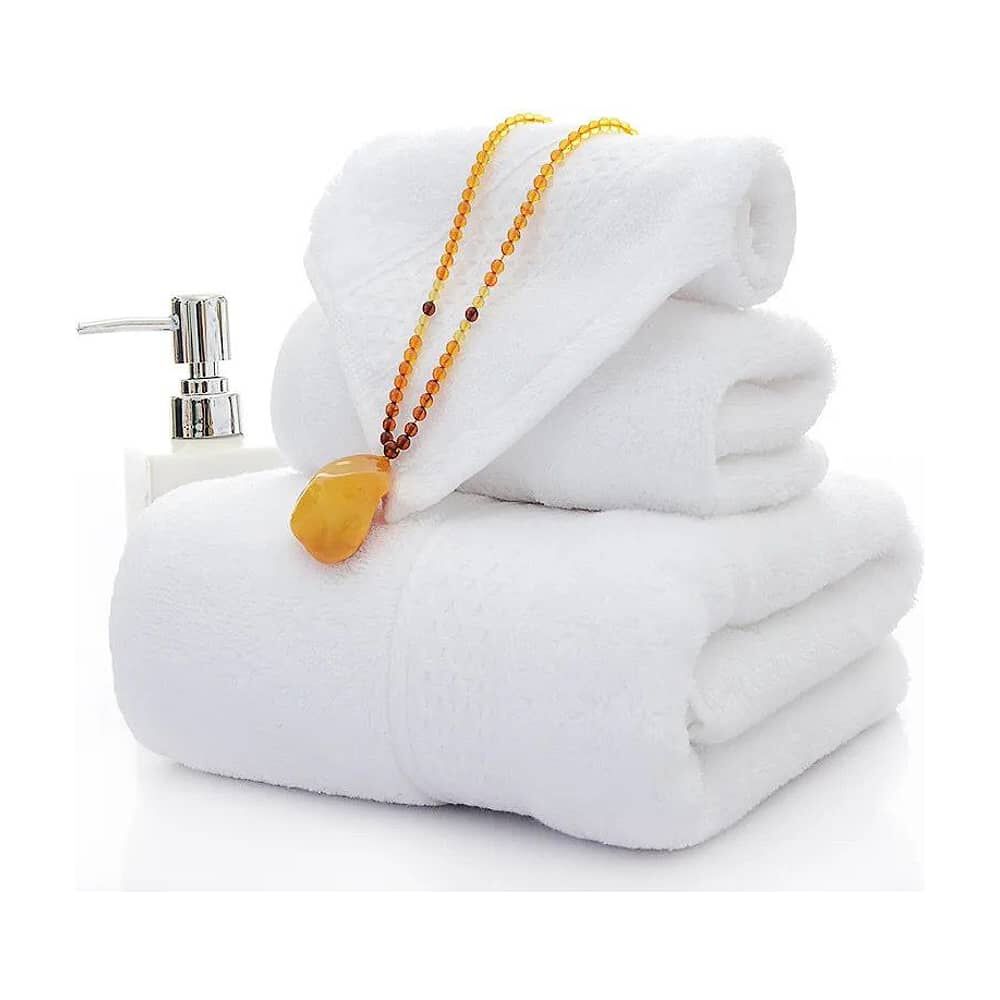 Set De 3 Toallas 100% Algod&oacute;n, Blanca image number 1.0