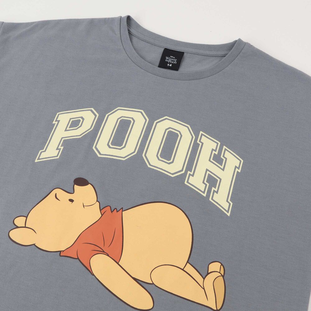 Polera Manga Corta Ni&ntilde;a Gris Winnie The Pooh Disney image number 2.0