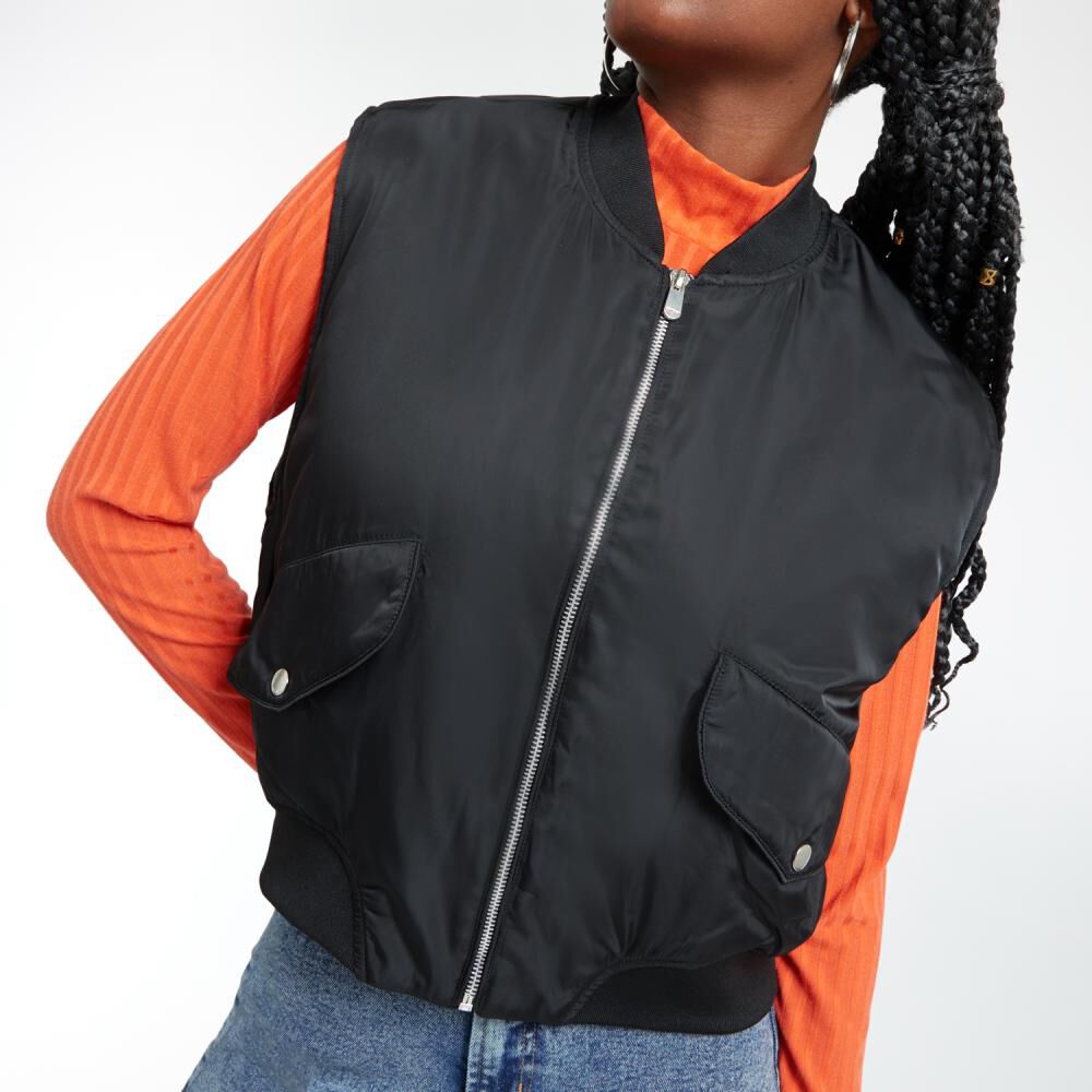 Chaqueta Bomber Sin Mangas Cuello Redondo Mujer Rolly Go image number 4.0