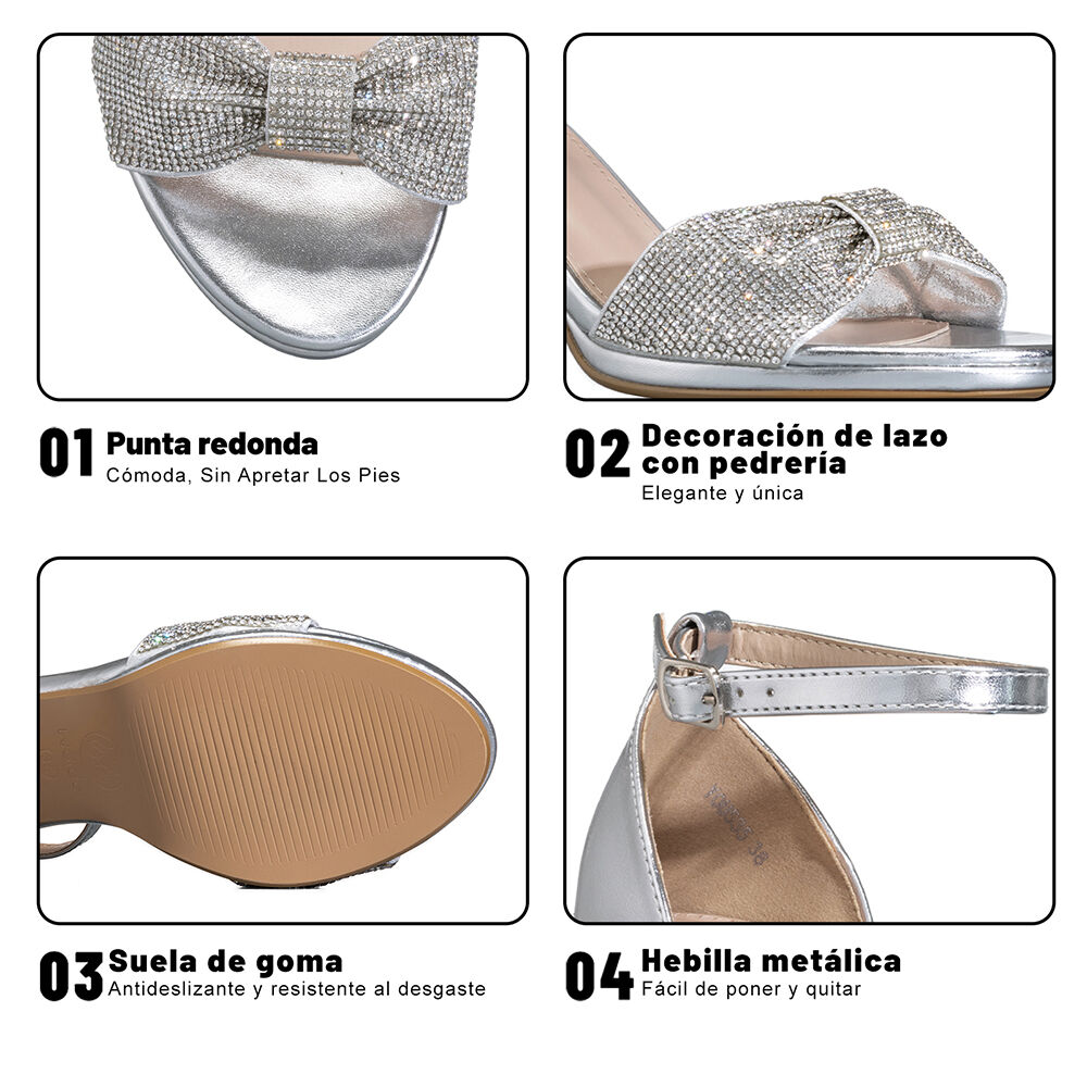 Sandalia Taco Alto Fiesta Elegante Mujer Weide You535 image number 8.0