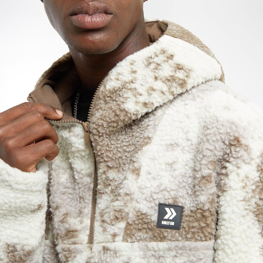 Polerón Canguro Sherpa Cuello Alto Con Capucha Hombre Rolly Go image number 4.0