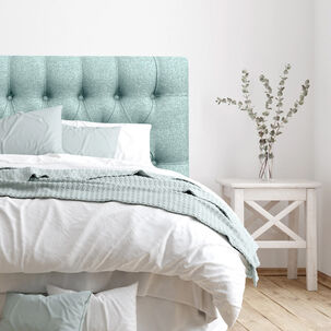 Respaldo De Cama Capitoné Premium Lino Verde King