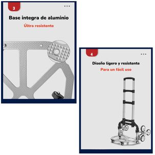 Carro De Carga Plegable Con Ruedas Trepadoras Lubabycas