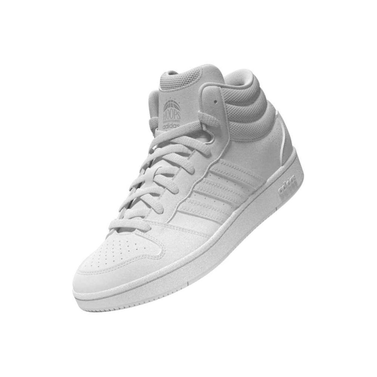 Zapatilla Basketball Hombre Adidas Hoops Mid Classic Blanco image number 3.0