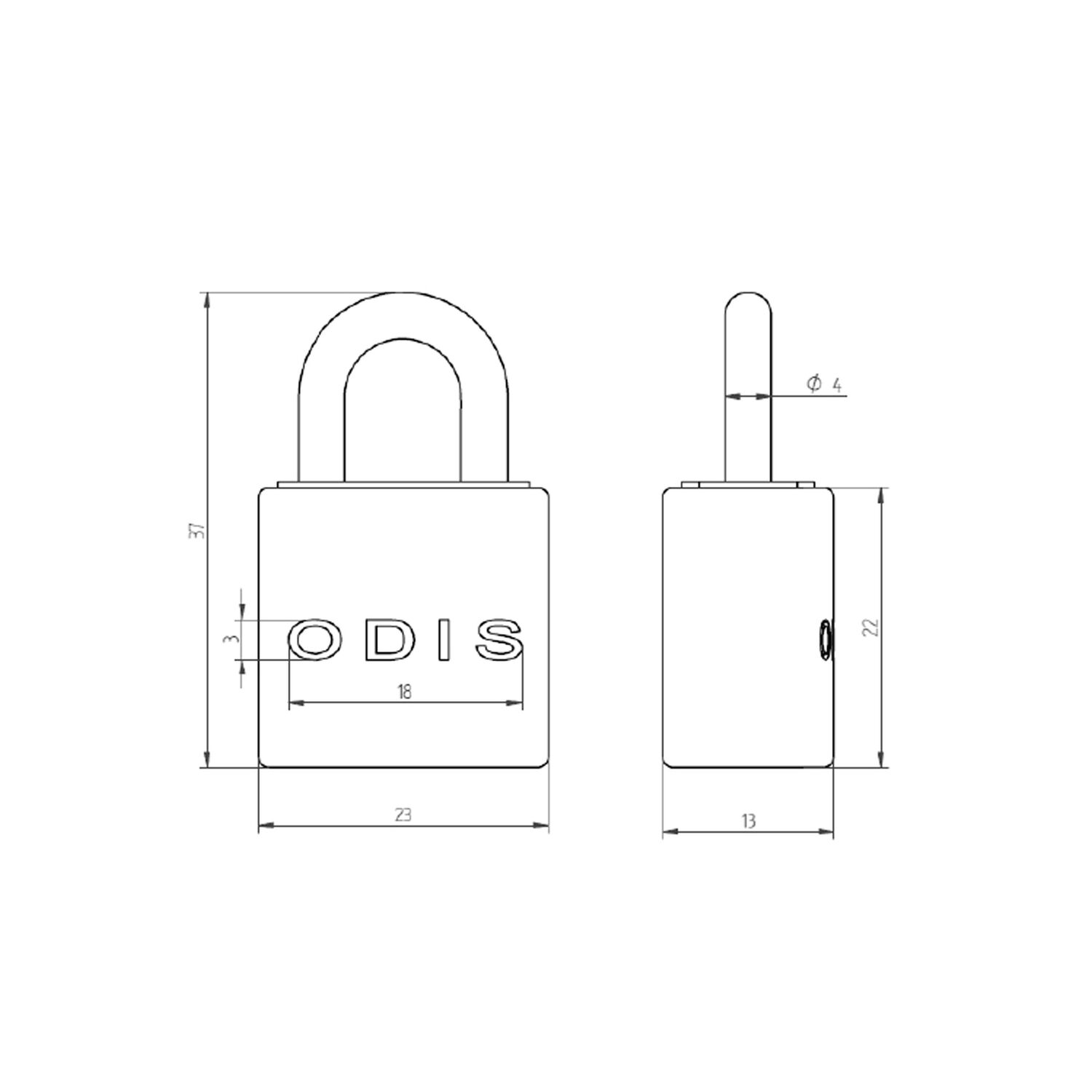 Pack 2 Candados Odis Mini Lock 20mm image number 7.0