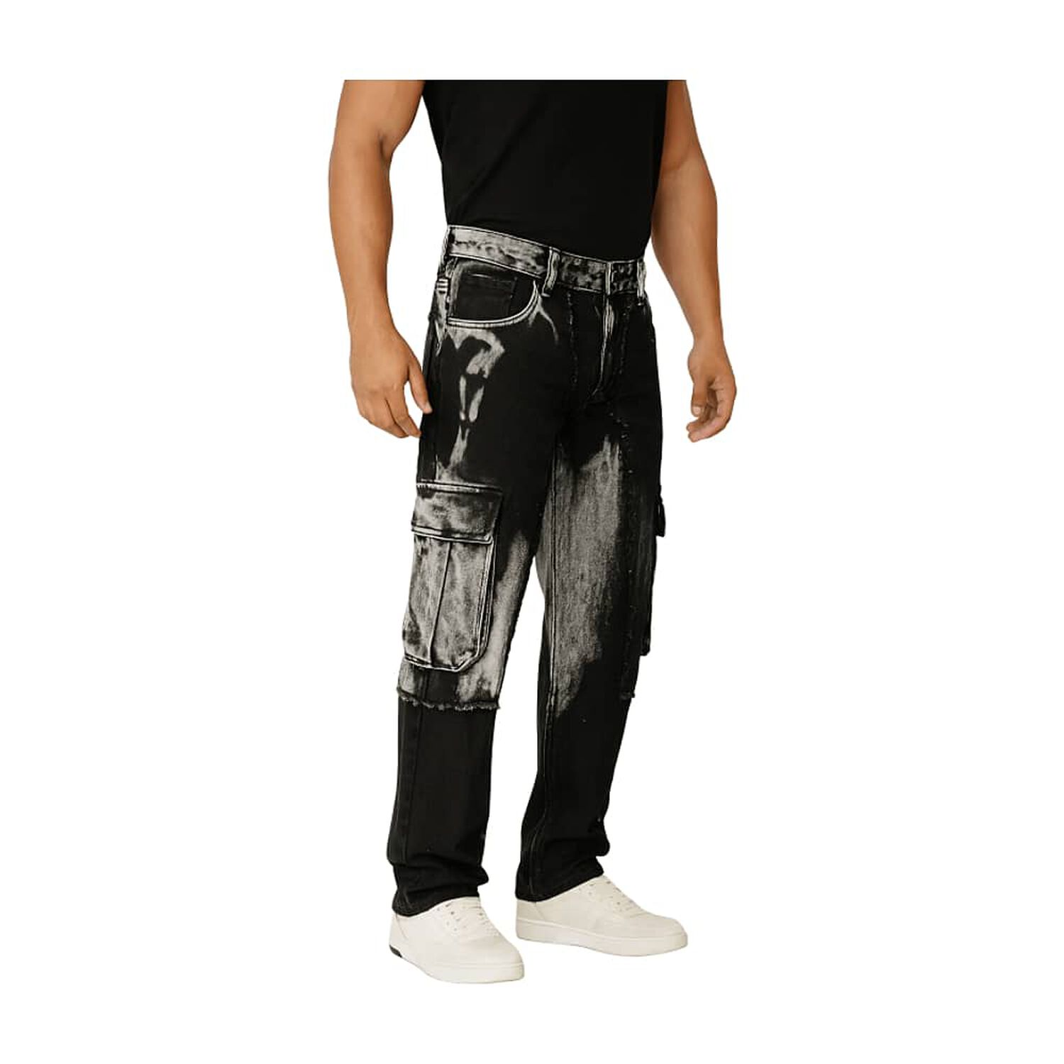 Pantalon Cargo Acid Wash Hombre Spain image number 0.0