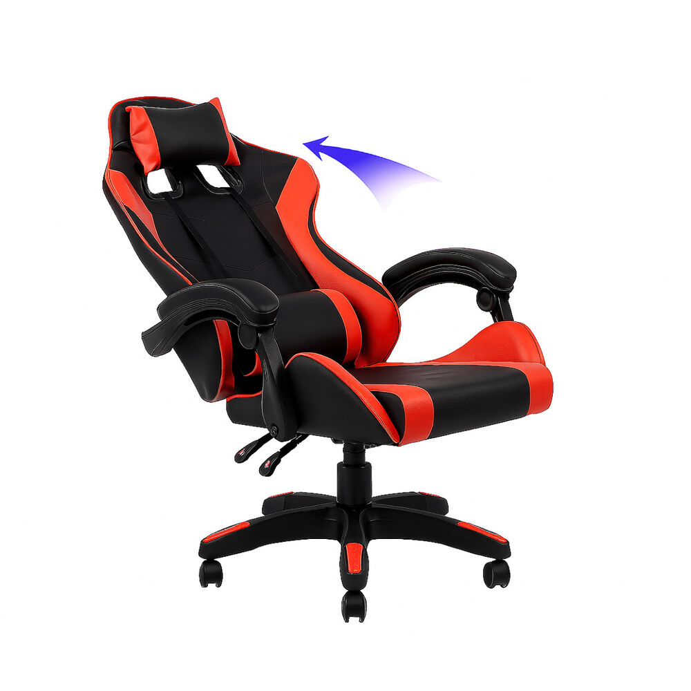 Silla Gamer De Escritorio Reclinable Color Roja image number 3.0