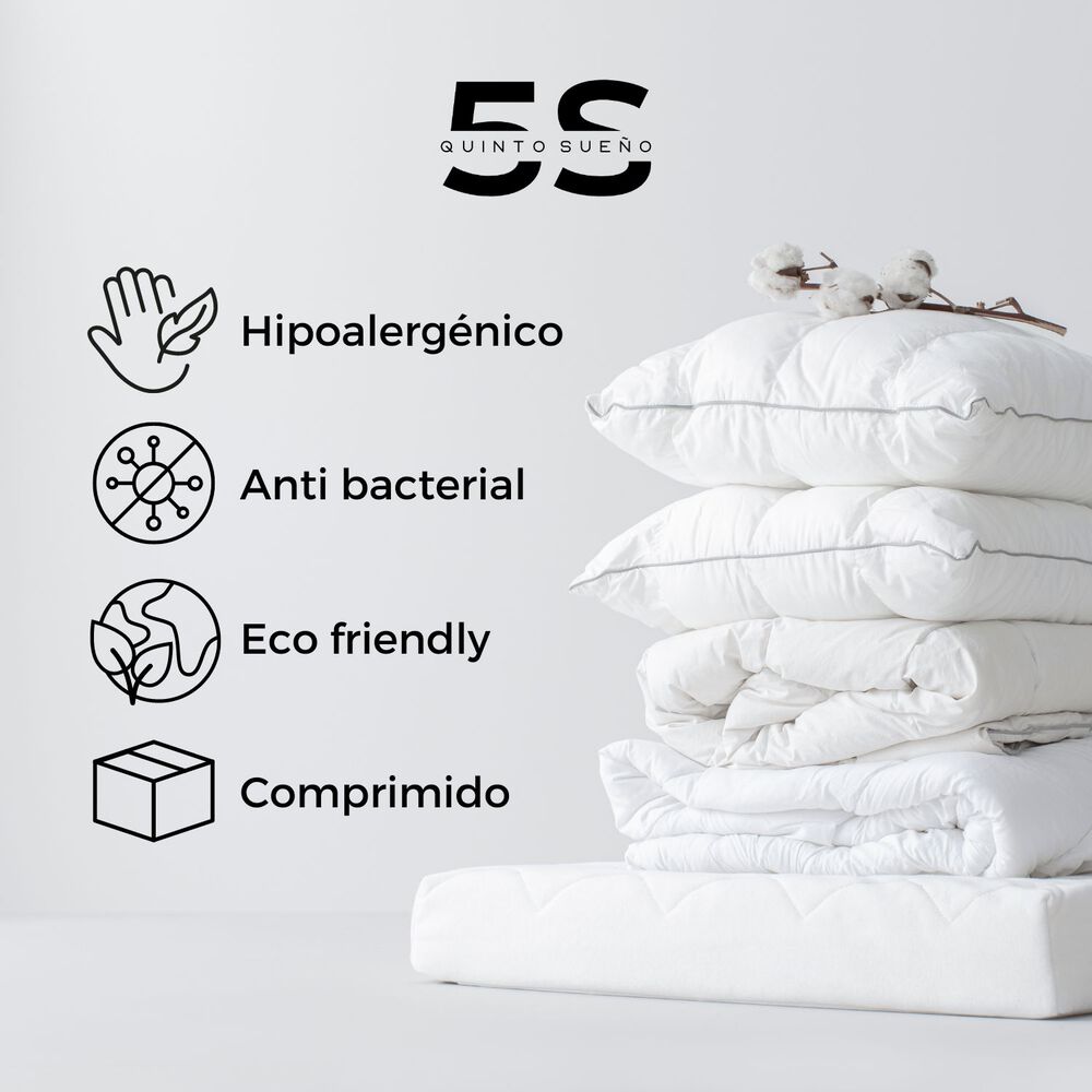 Cama Europea King + Respaldo Tubular Madera Gris image number 3.0