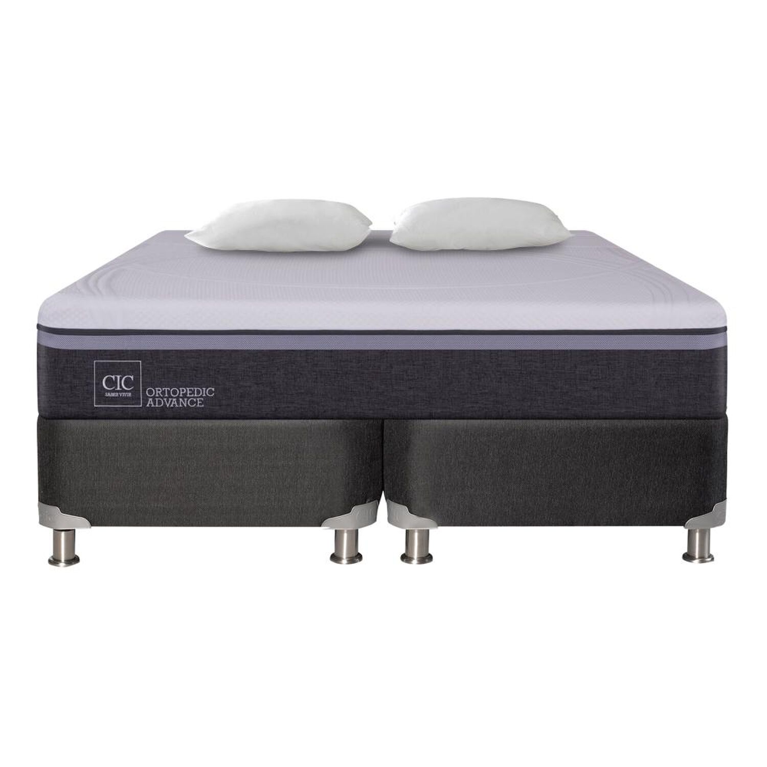 Box Spring Cic Ortopedic Advance B5 Black King image number 0.0