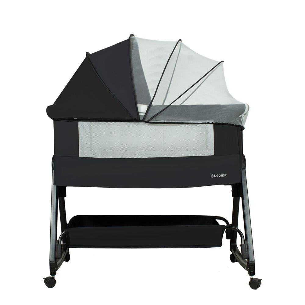 Cuna Colecho Balancin Cloud Colch&oacute;n Mosquitero Canasto Negro image number 1.0