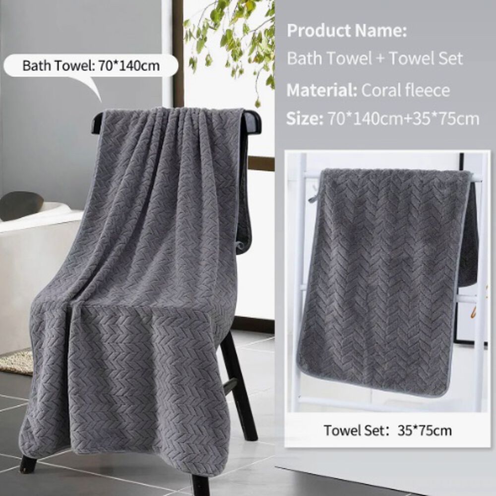 Juego De 2 Toallas De Ba&ntilde;o Altamente Absorbentes image number 1.0