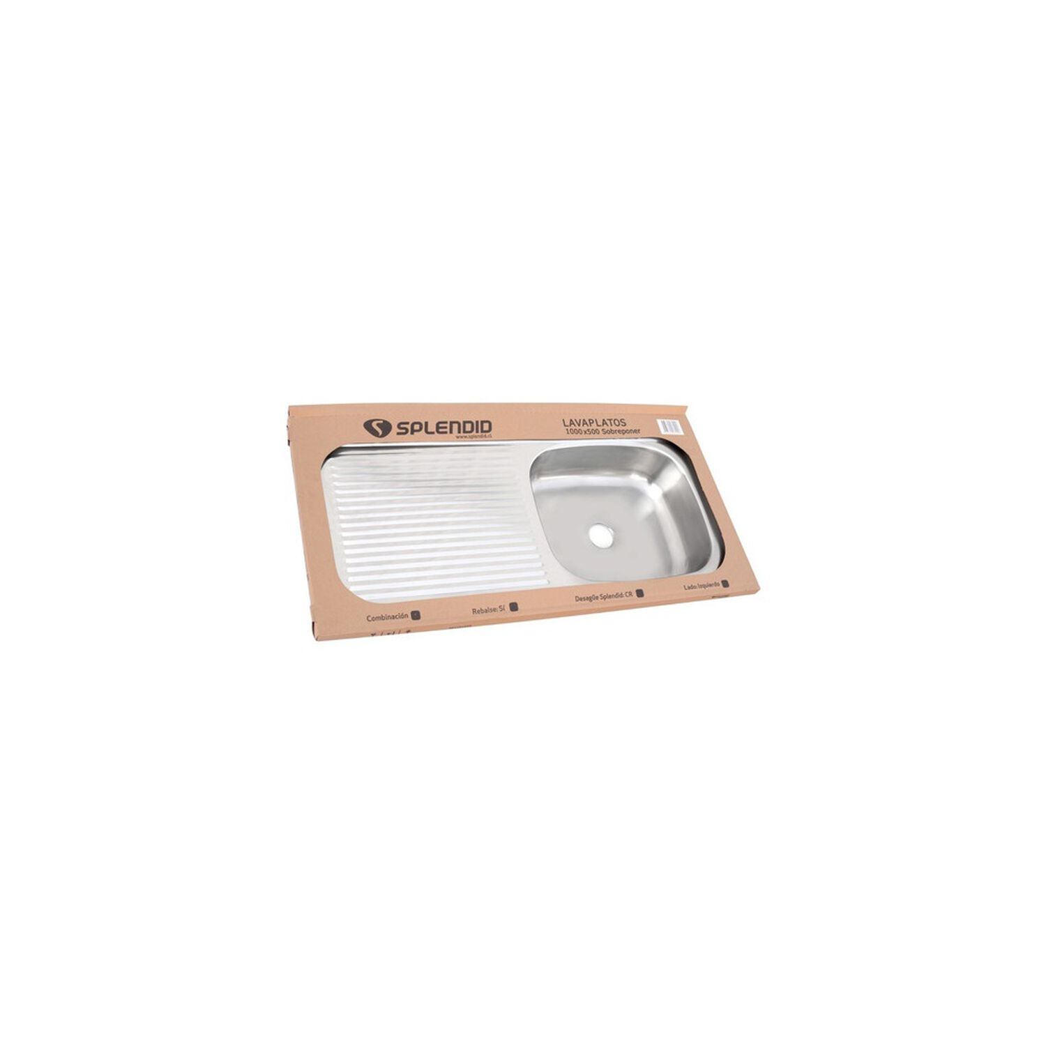 Lavaplatos Sobreponer 1000x500 Comb. Izquierdo Splendid image number 6.0
