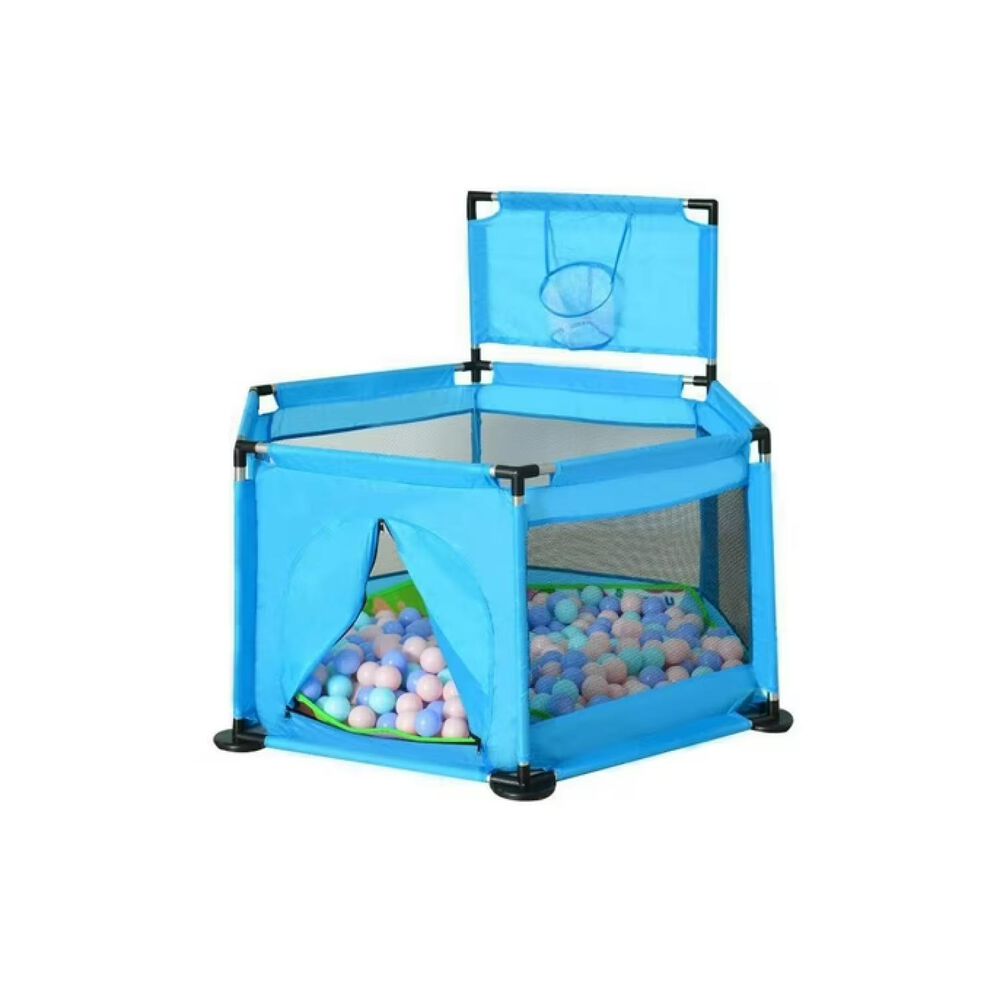 Corral Para Bebe Con Seguridad Pelotas Y Aro De Basquet image number 1.0