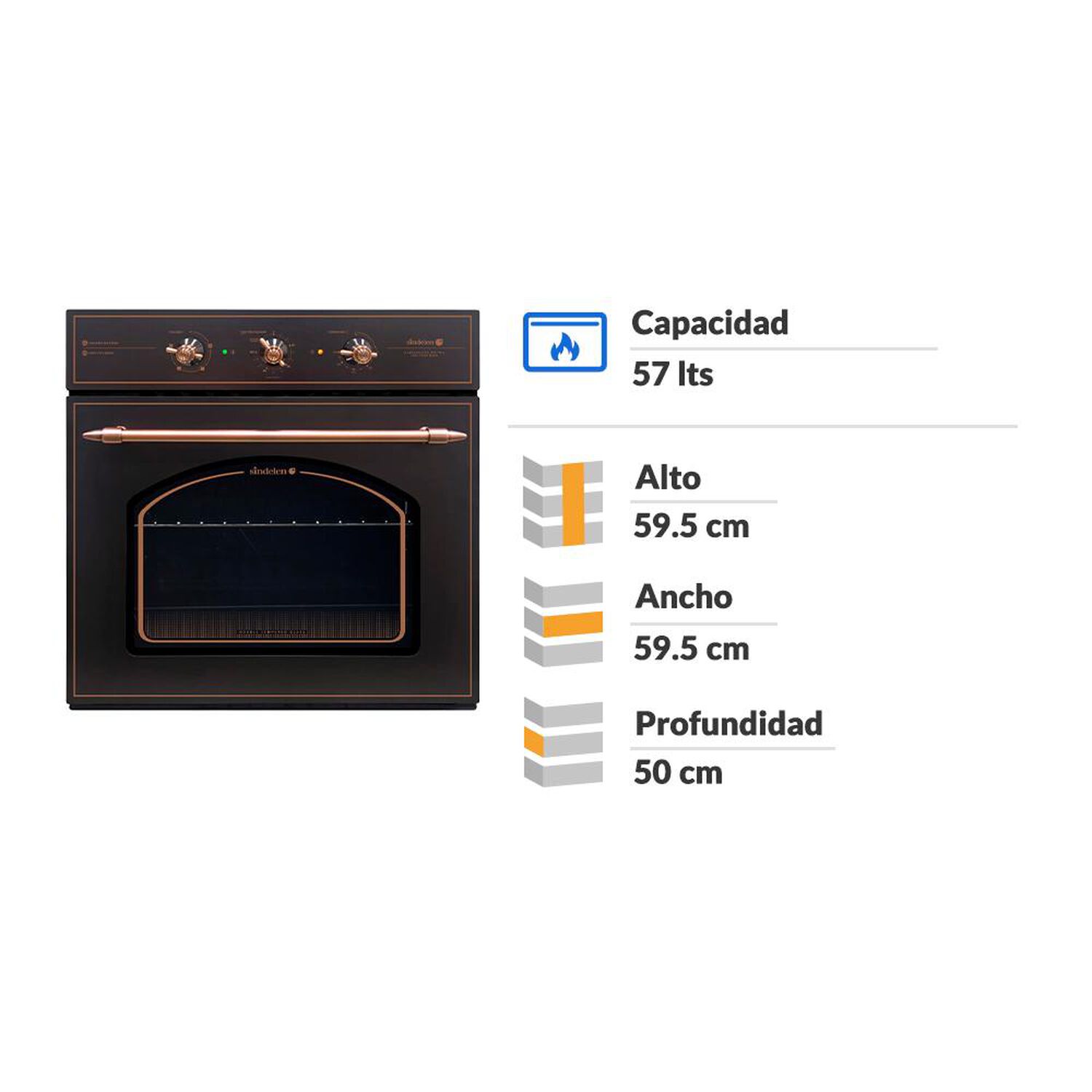 Horno Empotrado Sindelen HE-7220RNG / 57 Litros image number 1.0