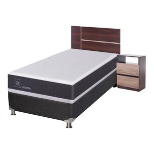 Box Spring Cic Ortopedic B5 / 1.5 Plazas / Base Normal + Set De Maderas