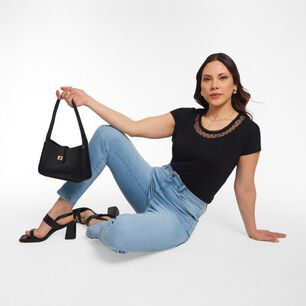 Jeans Tiro Alto Recto Mujer Sexy Large