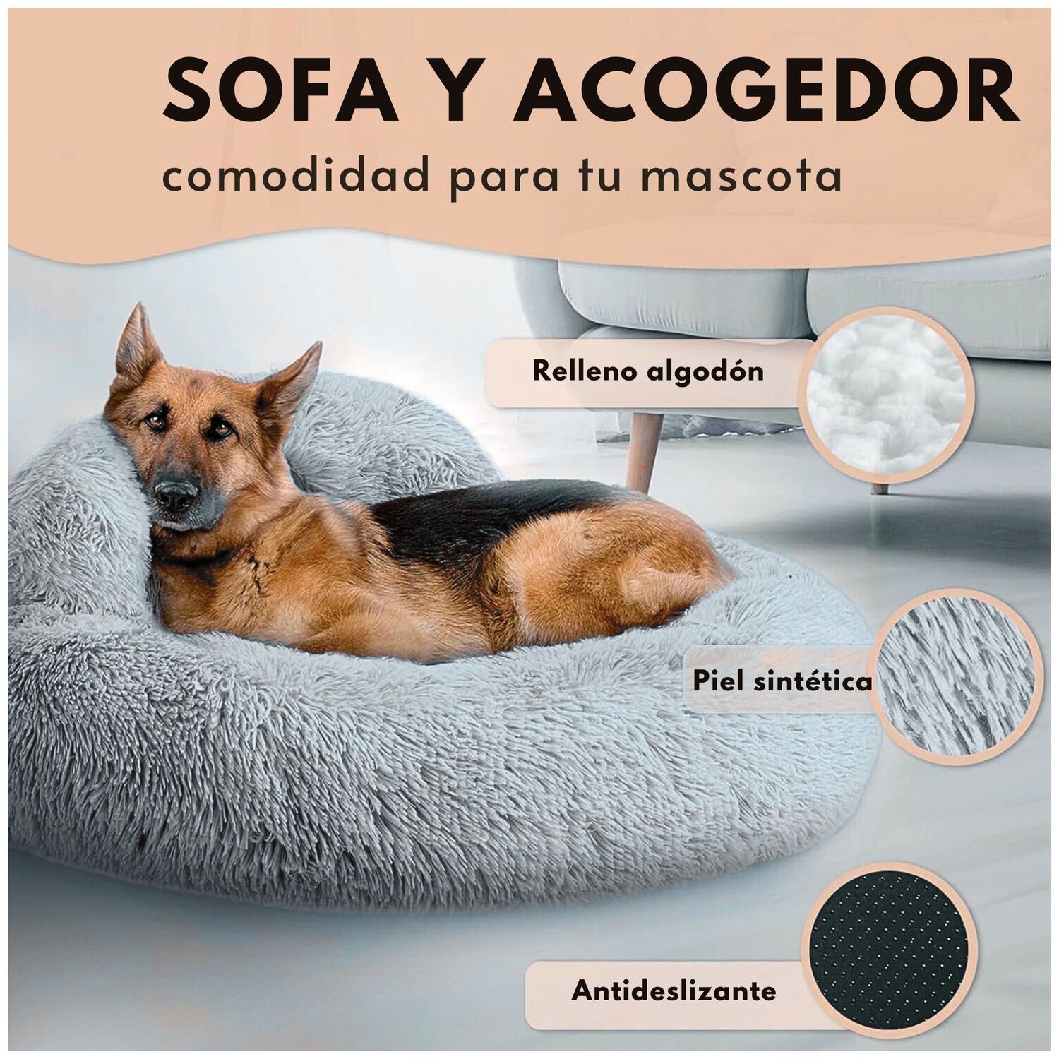 Cama Mascota Grande Yep Perro Xl Antiestr&eacute;s Y Ronquido image number 1.0