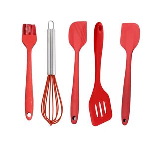 Set De Esp&aacute;tulas Rojas 30cm Ideal Cocina Gourmet Chef