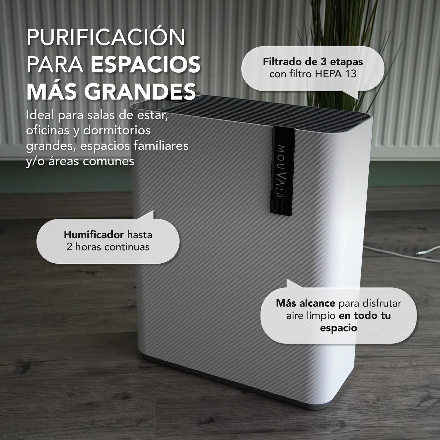 Purificador De Aire Con Humidificador Mouvair Calm image number 2.0