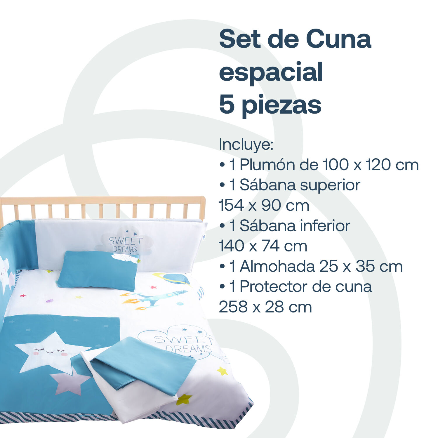 Set De Cuna Espacial 5 Piezas Bebesit image number 1.0