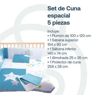 Set De Cuna Espacial 5 Piezas Bebesit
