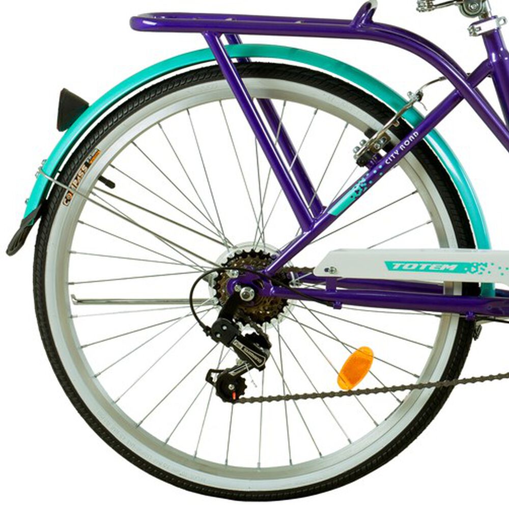 Bicicleta Totem City Dama Aro 26 Morado Turquesa image number 4.0