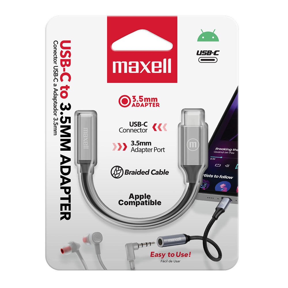 Adaptador Maxell Usb-c A 3.5mm Cable Trenzado image number 2.0