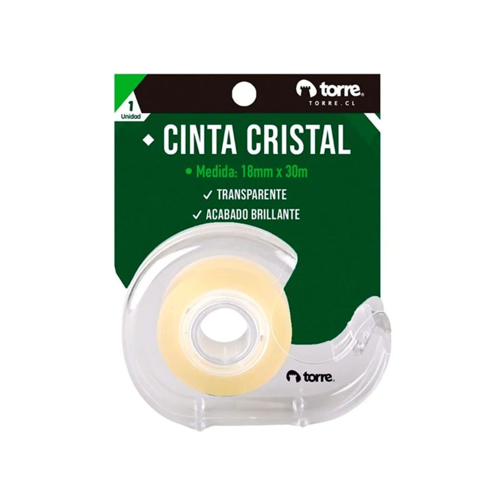 Pack X 4 Cinta Cristal Con Dispensador 18mm. X30m. Torre image number 2.0