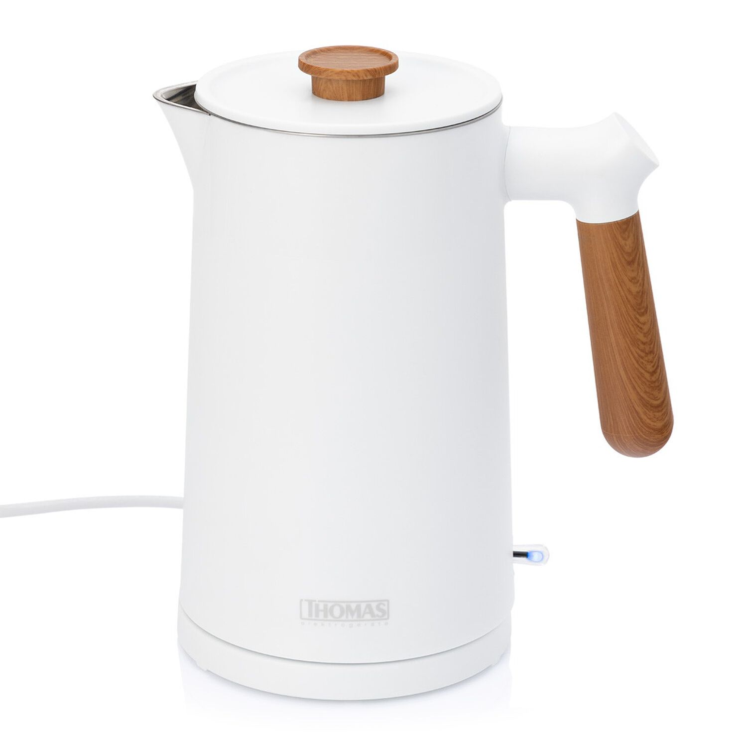 Hervidor El&eacute;ctrico Thomas Th6250b Cool Touch 1,7 Litros 2200w Tetera Jarro El&eacute;ctrico Dise&ntilde;o N&oacute;rdico Wood Texture Exterior Fr&iacute;o Al Tacto Interior Acero image number 4.0