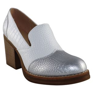 Botin Alto Croco Scales Blanco