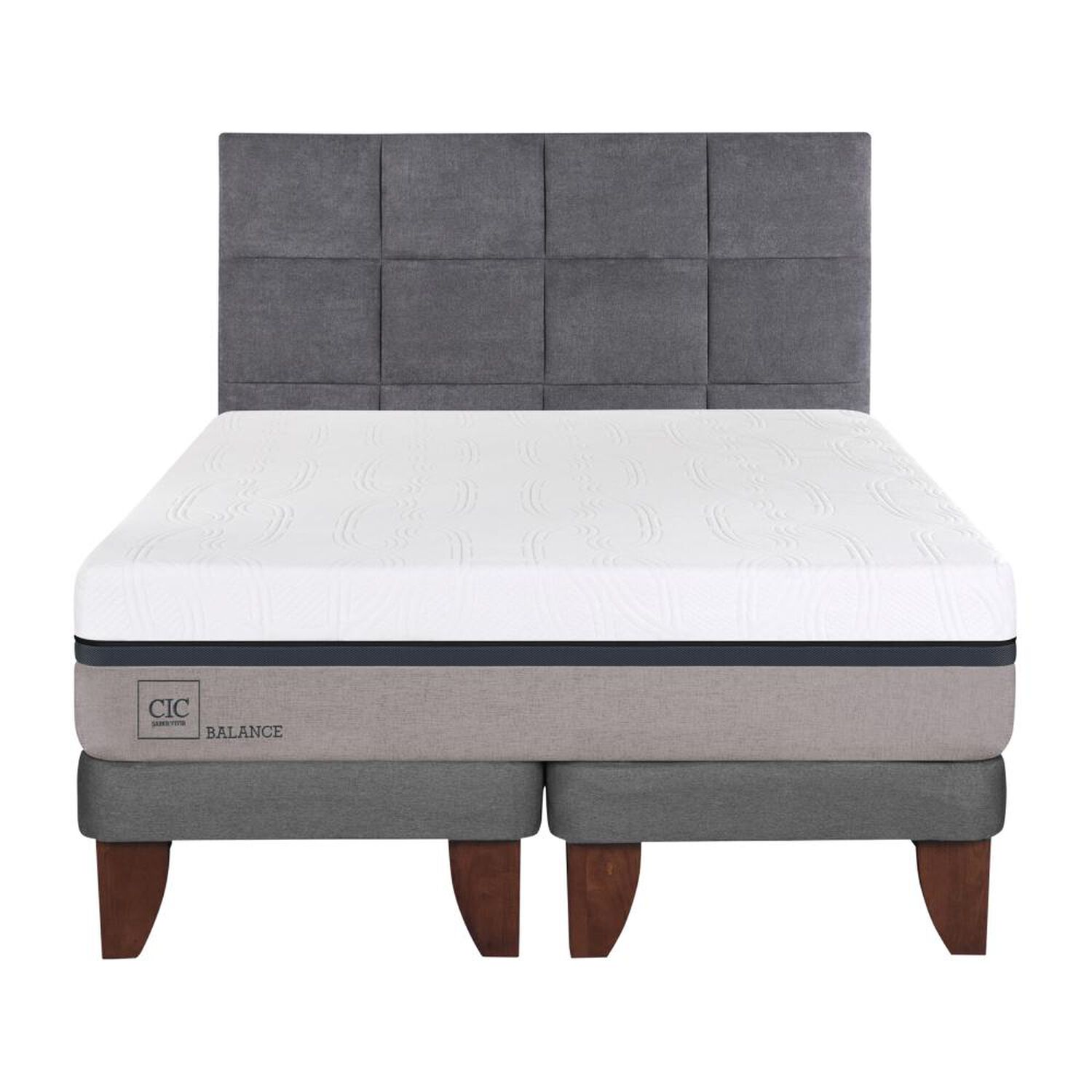 Cama Europea Cic Balance / 2 Plazas / Base Dividida + Respaldo image number 0.0