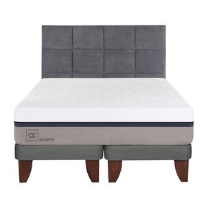 Cama Europea Cic Balance / 2 Plazas / Base Dividida + Respaldo Cama Europea Cic Balance / 2 Plazas / Base Dividida + Respaldo