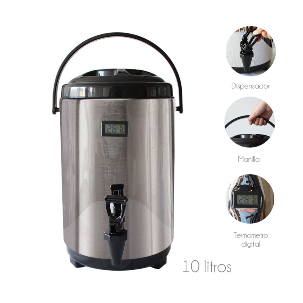 Termo 10 Litros Acero Inoxidable Con Visor Temperatura image number 0.0