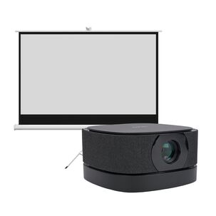 Proyector Port&aacute;til Lumix 9000lm + Tel&oacute;n Manual 100" Levo