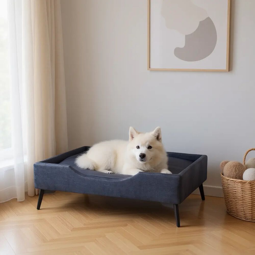 Cama De Mascotas - Talla Xl Extra (110x80 Cm) / Pata Metalica 12 Cm (negro) image number 0.0