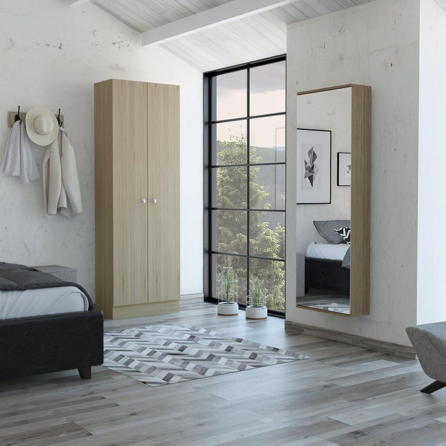 Closet + Zapatero Dreams - Rovere / Blanco Tuhome image number 1.0