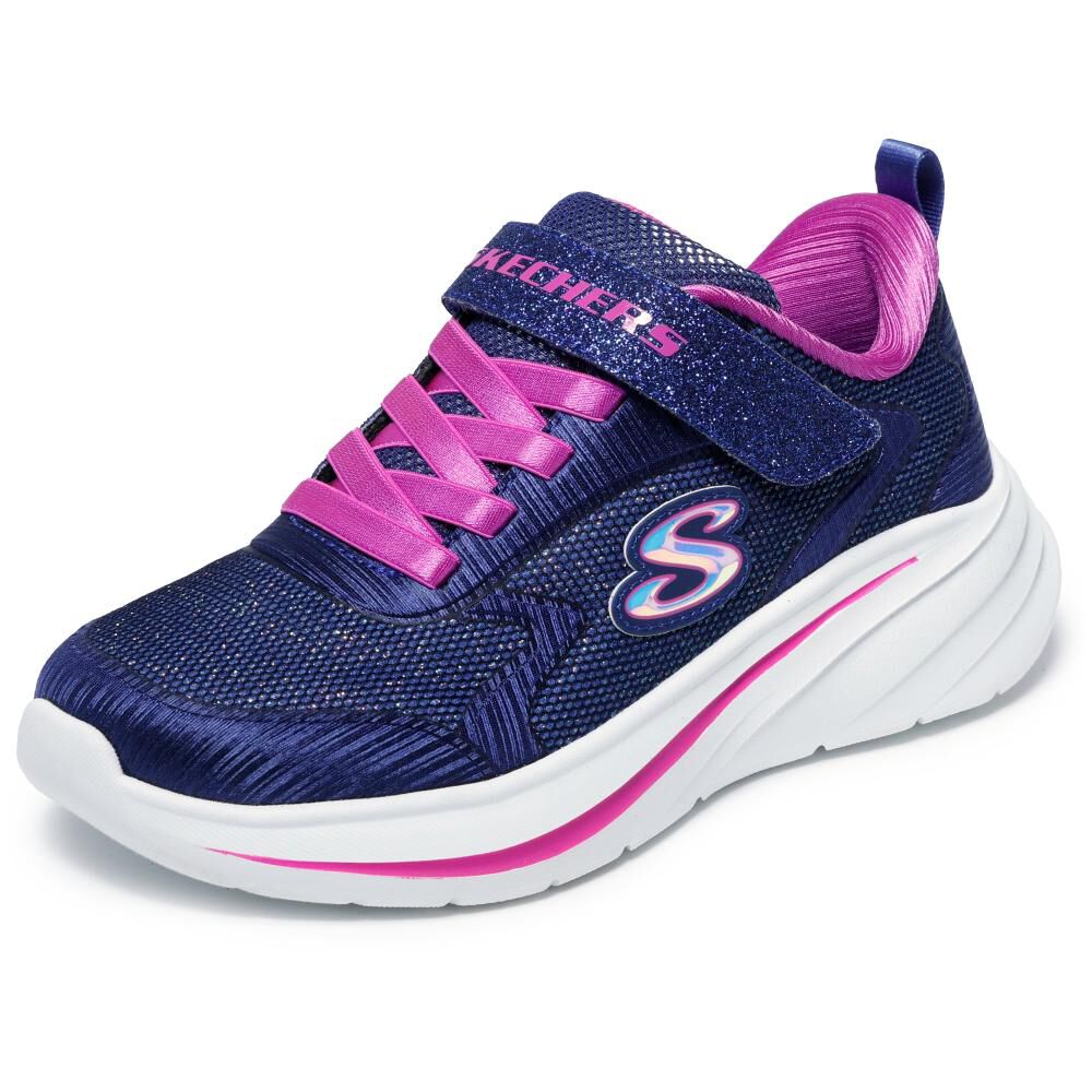 Zapatilla Infantil Niña Skechers Wave 92 Nvy image number 2.0
