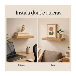 Repisas Flotantes Madera Rustica Estante Organizador Pared 60cm