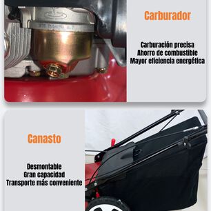 Cortadora De Pasto A Gasolina 16" 6hp 41cm 139cc F04 Roja