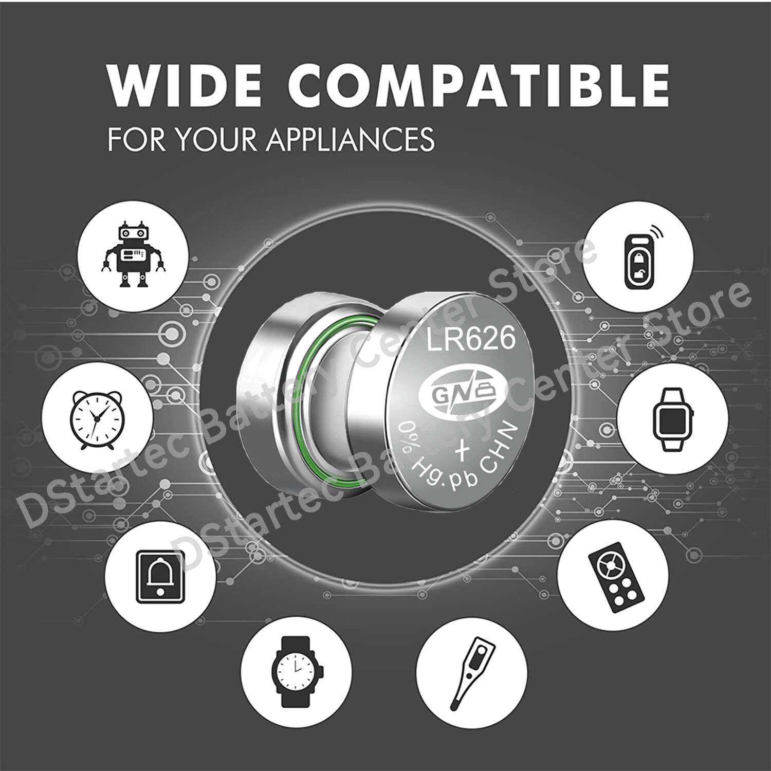 Pilas Para Reloj U Otros Usos Boton Lr626 Ag4 377a 1,5v Tira 10 Unidades image number 3.0