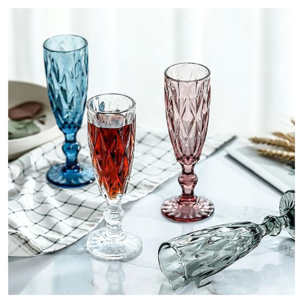 Copas Flute Diamonds Blue De 180ml Menaje Cocteleria Allegra image number 2.0