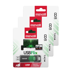Pack 3 Pendrive Maxell Flix 8gb 2.0