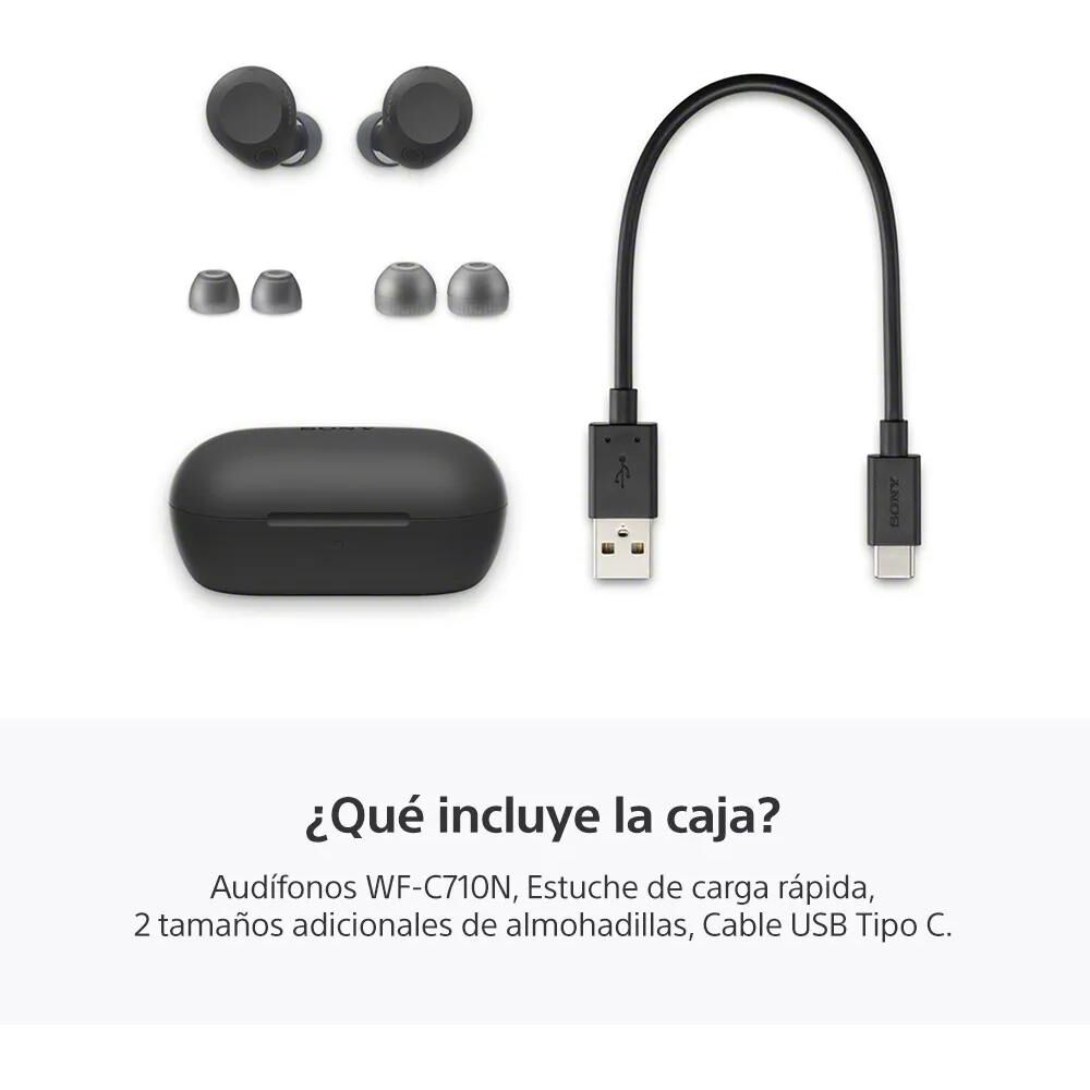 Audífonos Bluetooth Sony WF-C710N Negro image number 5.0