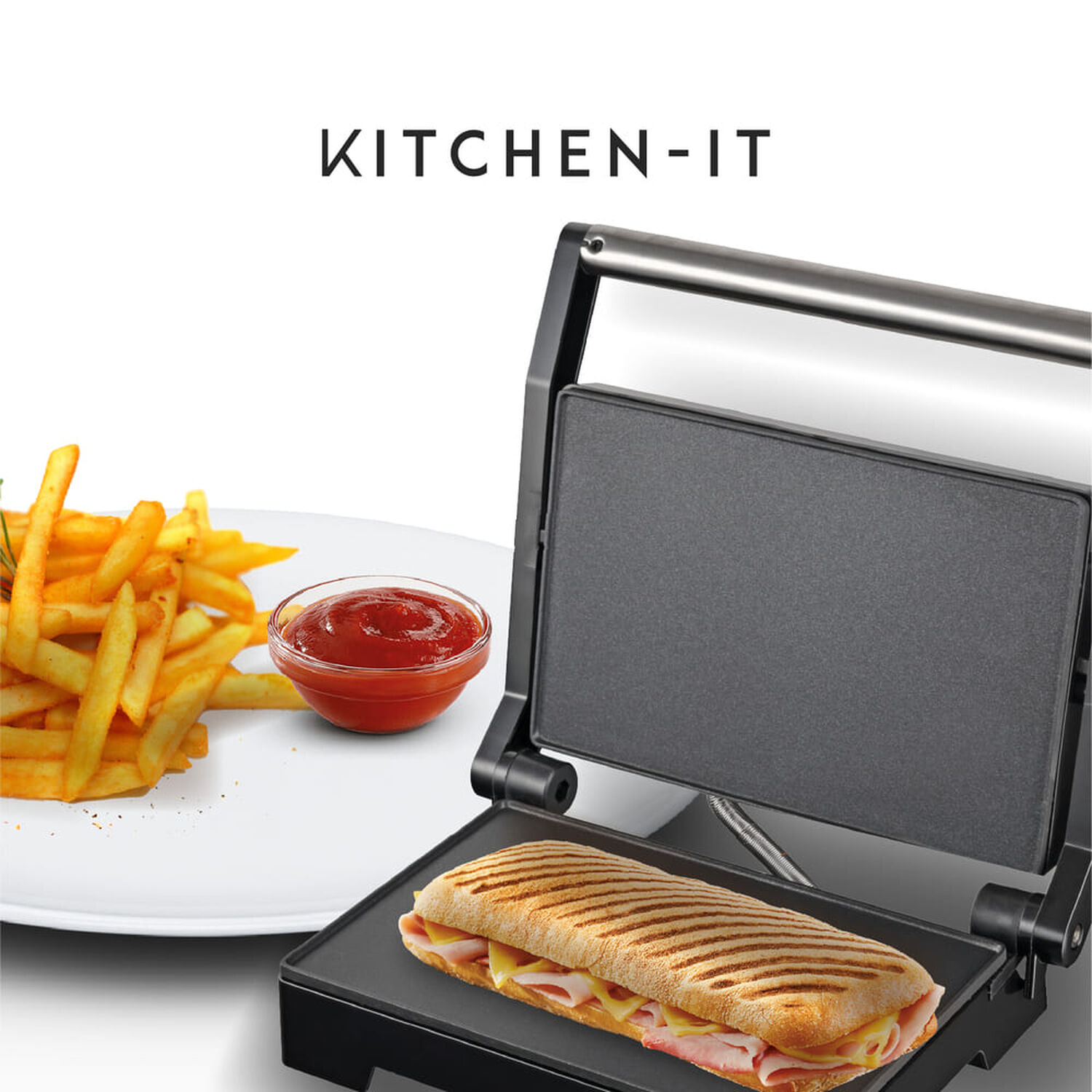 Sandwichera Plancha Panini Master Edition Kitchen-it image number 5.0