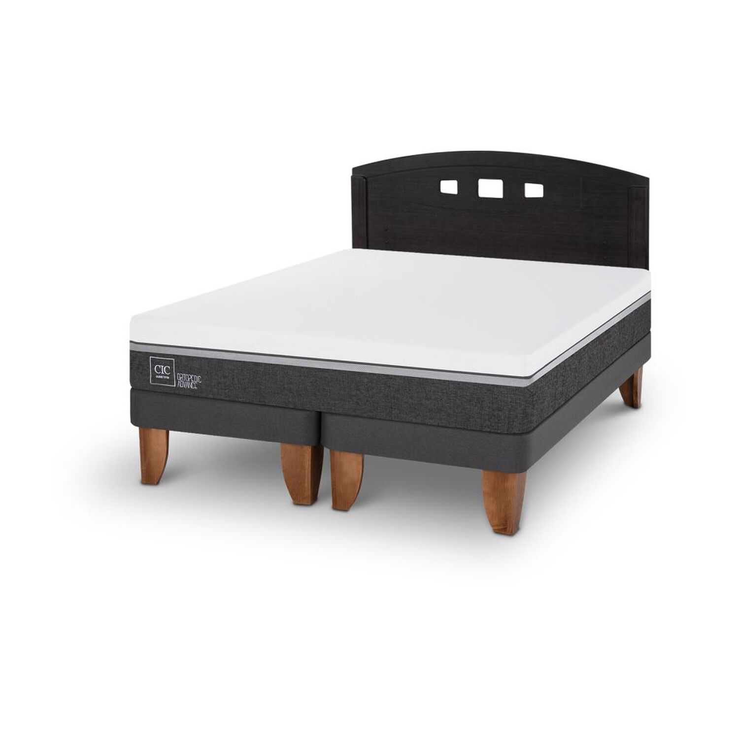 Cama Europea Cic Ortopedic Advance / 2 Plazas / Base Dividida + Respaldo image number 4.0