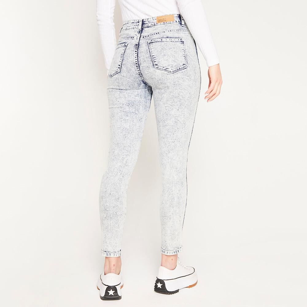 Jeans Botones Tiro Alto Super Skinny Mujer Freedom image number 2.0