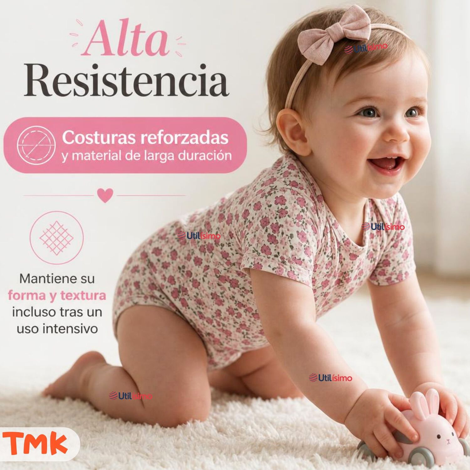 Pack 5 Bodys Manga Corta 100% Algod&oacute;n Tedmimak Ni&ntilde;a Sweet Girl image number 9.0