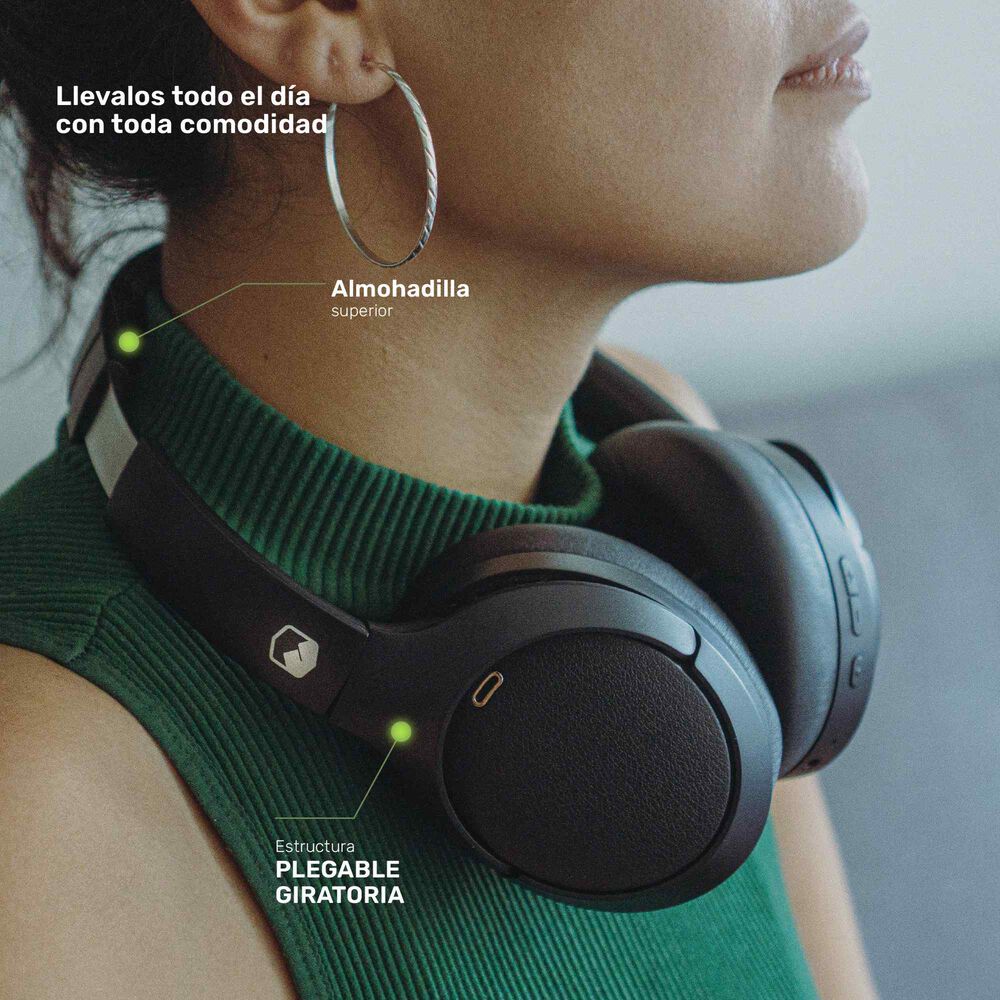 Audifonos Bluetooth Inalambrico Beatmaster Anc Black image number 6.0